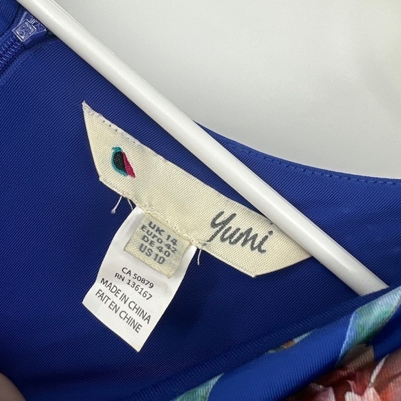 Yumi Printed Jersey Cowl Neck Dress Sz 10 US - Picture 3 of 5